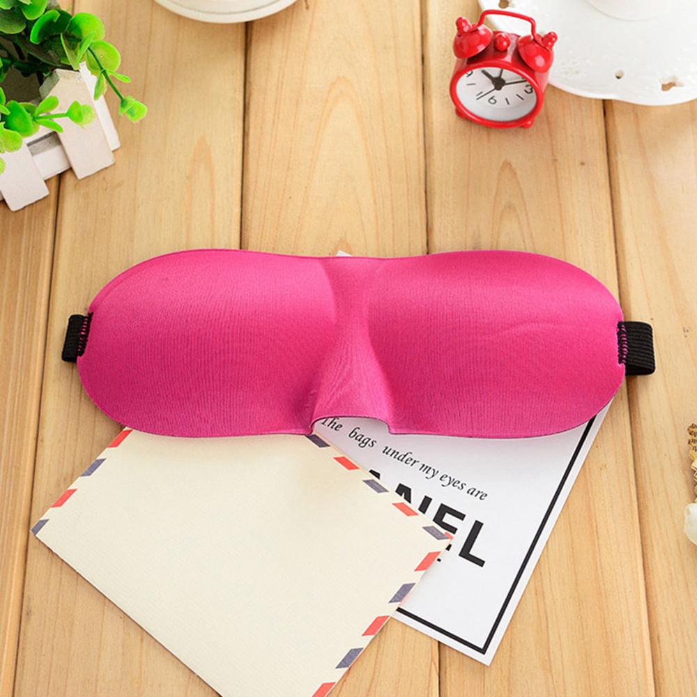 1Pcs Upgrade 3D Sleep Mask For Eyes Soft Shading Sleeping Eye Mask Bandage Travel Rest Stereo Eye Cover Sleeping Aid Blindfold: Rose Red