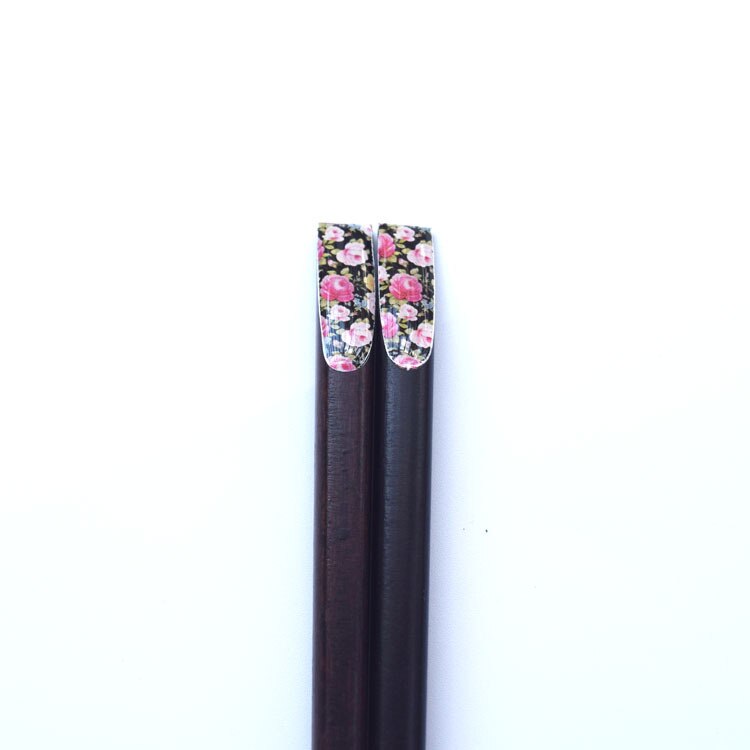 Vacclo 1 Pair Wood Sharp Chopsticks Nail Household Beautiful Sakura Rice Tableware Kitchen Restaurant Hotel Accessories: T12