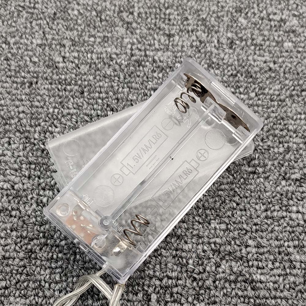 2AA 3AA Battery Holder Battery Storage Case With Switch AA Battery Box Case With Switch Transparent