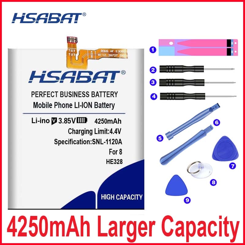HSABAT 0 Zyklus 4250mAh HE328 Batterie für Nokia 8 Nokia8 Handy Ersatz Akkumulator