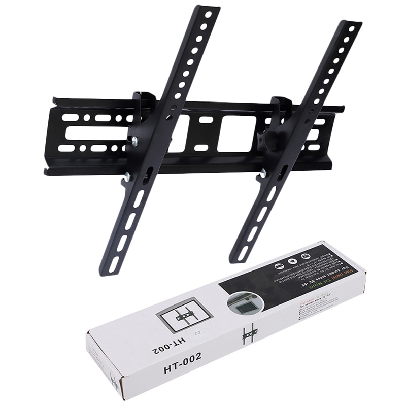 Yleiskäyttöinen lcd-tv-teline led-tv seinäkiinnikkeet 30kg terästä 400 x 400mm 15 ° kallistettava seinäteline 32 46 42 50 55 tuuman näytölle