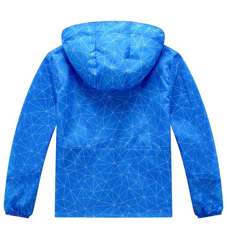 Sommer Wasserdicht Schnell Trocknend Art Mantel Anti-Uv Atmungs Blau Baby Jungen Dünne Jacken Mit Kapuze freundlicher Outfits Für 98-152cm