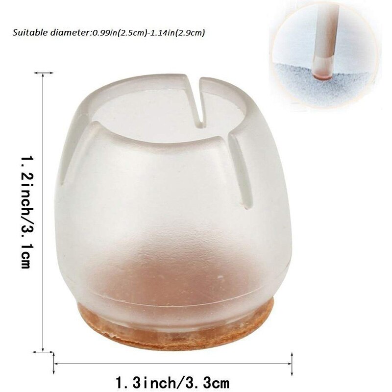 32- pack stoelpootdoppen, siliconen voetjes, tafelhoezen, beschermers voor 25-28mm vloeren