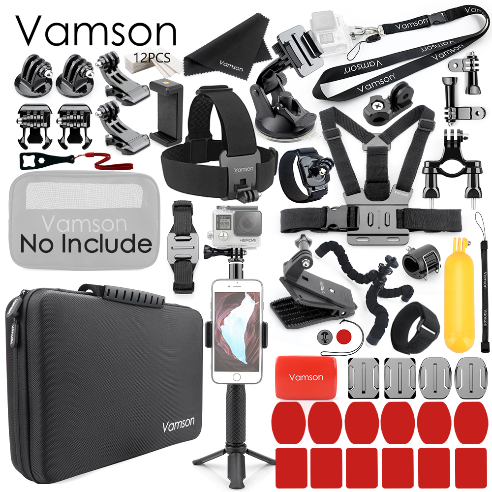 Vamson for Gopro Hero 8 7 6 5 4 Black for Xiaomi Yi 4K Lite for DJI OSMO Action Camera Waterproof Case Bag for SJCAM Eken VS86: VS86D