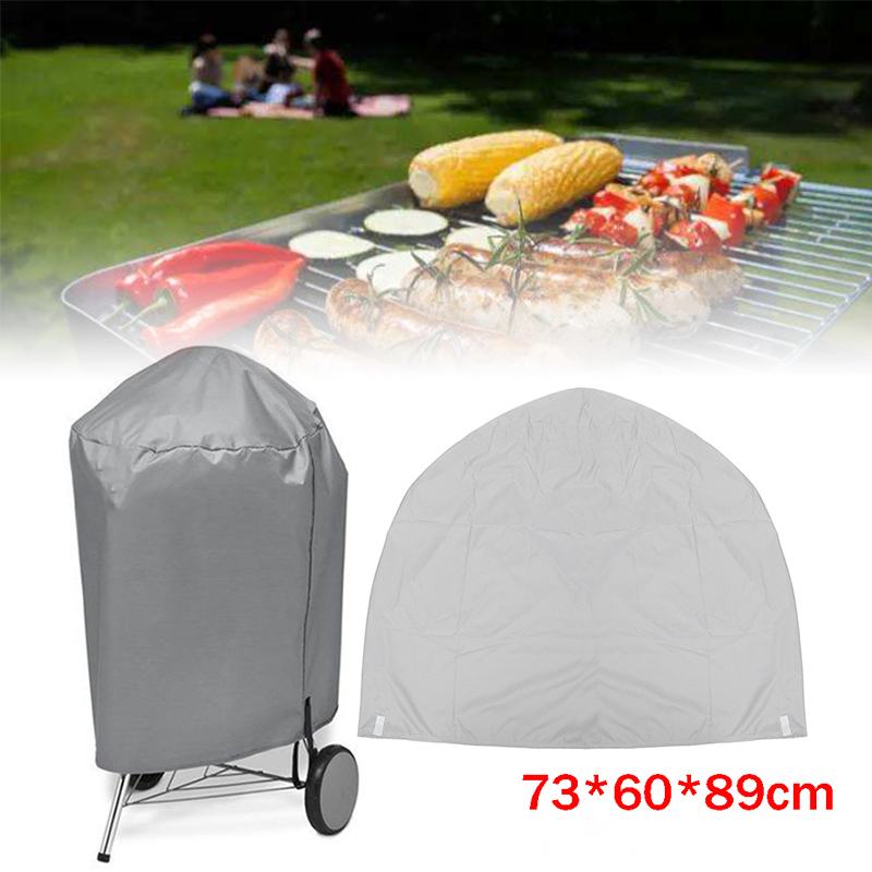 73x60x89cm BBQ Cover Anti-Dust Waterproof For Weber Heavy Duty Grill Cover Rain Protective Barbecue Cover Round Protector Cover