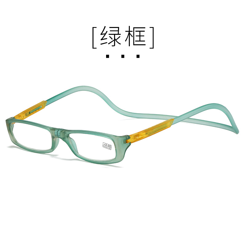 Presbyopie Brille Presbyopie Schutzbrille Stein Mann Spiegel Transparent Acetat Drehbare Auge Starke Magnetische: green / +150