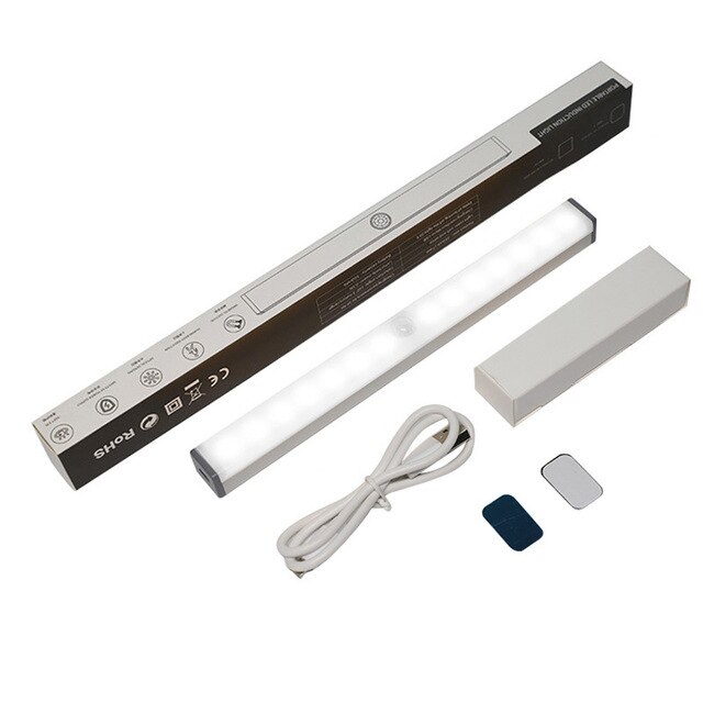 LED sensor night light wireless dimming USB cabinet light bedroom living room corridor motion sensor wall lamp