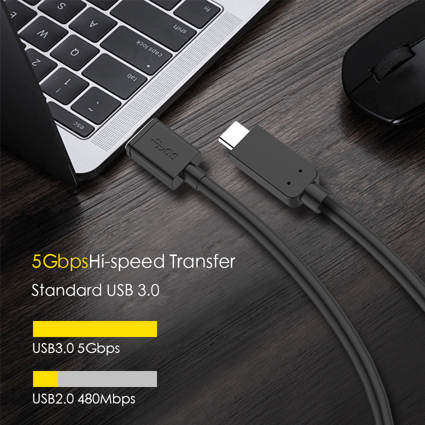 JianHan-Cable USB 3,0 tipo C de 5Gbps, Cargador rápido, Cables tipo C para Xiaomi 4C Mi5 Samsung S8 Plus Huawei P9 LG G5 Oneplus 2 3