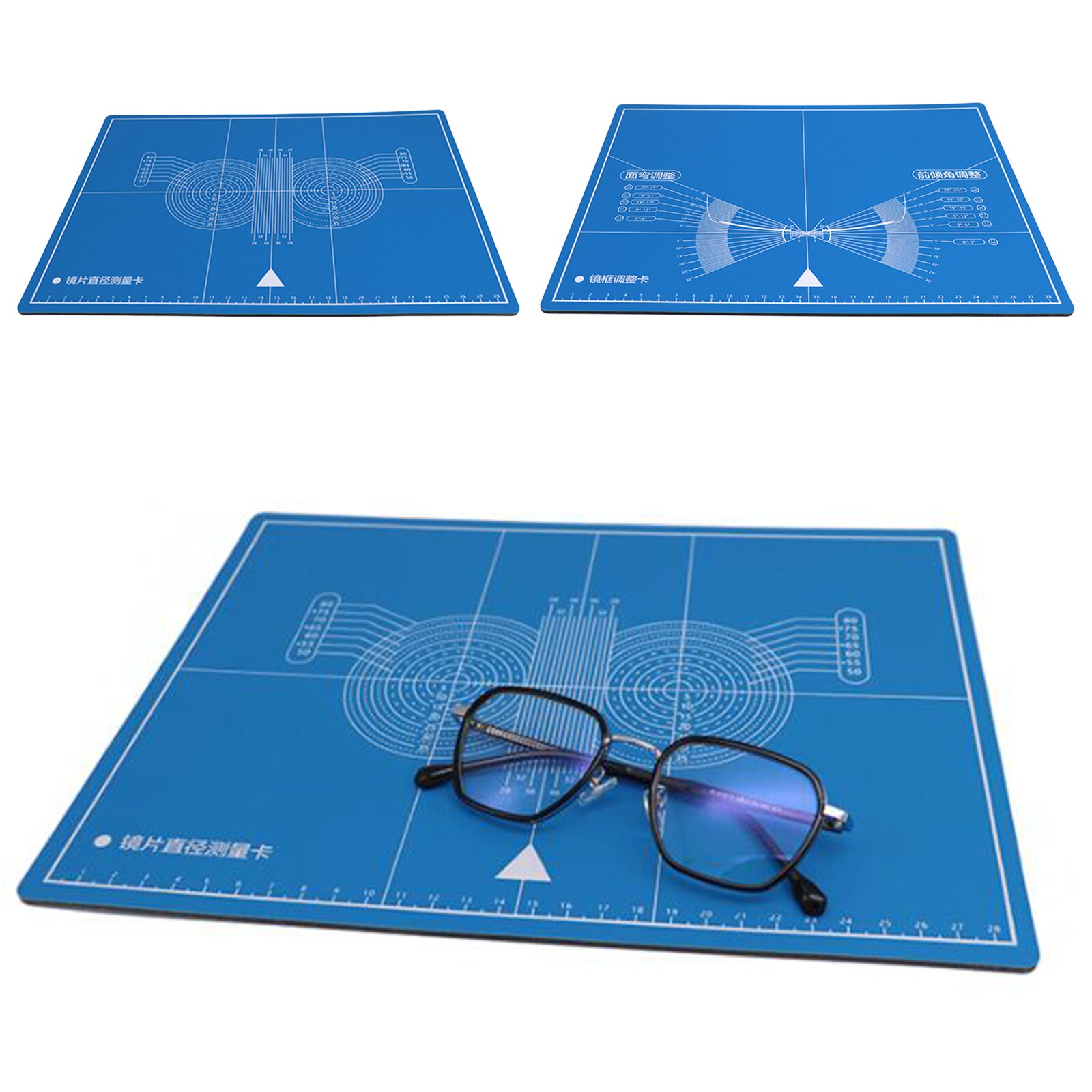 Double Side Glasses Frame Adjustment Lens Diameter Measurement Pad Test Card External Opening Angle Measurement Repair Accessory