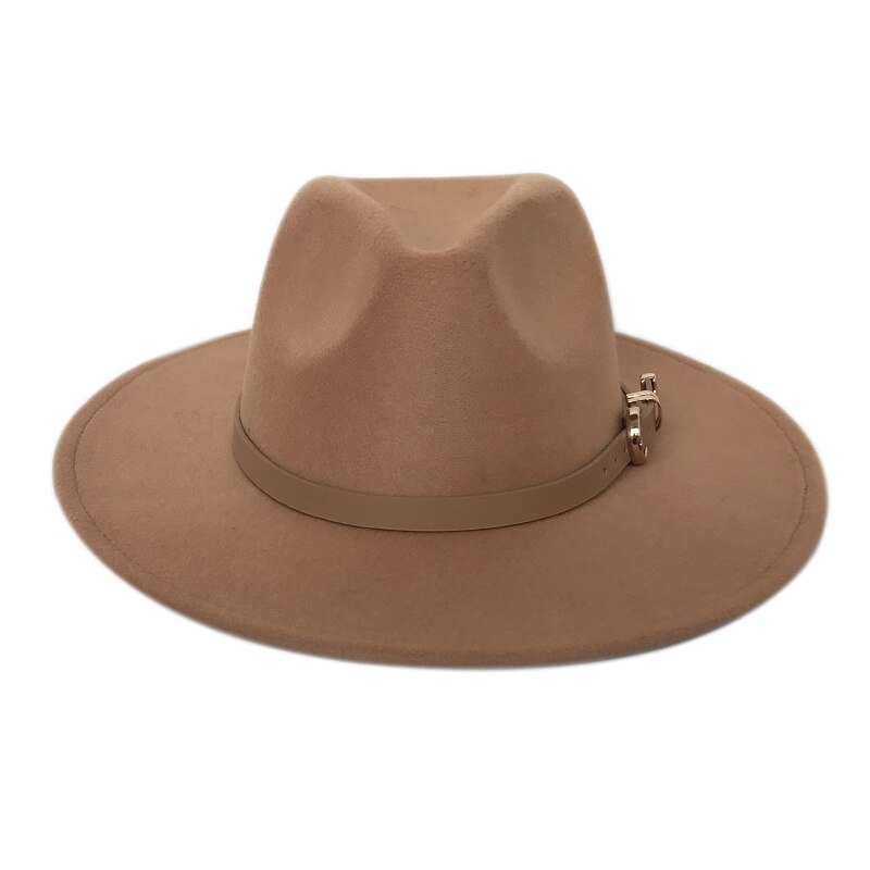 Yy oversized brem filthatt for kvinner vintage trilby cap høst vinter fedora menn jazz panama cappello donna elegante  fd19034