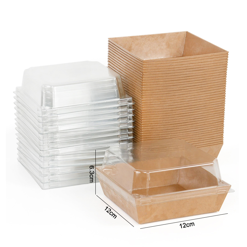 10/20/30 stücke Kuchen Krapfen Boxen Kraft Papier Nachtisch Cookie Bäckerei Lebensmittel Verpackung Kasten mit Klaren Deckel hochzeit Geburtstag Party Liefert: Tiefe Saphir / 5x5x5 cm