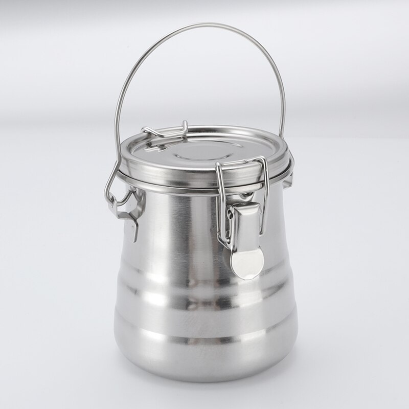 Stainless Steel Painting Palette Oil Paint Pot Single Double Hole Dipper Paint Brush Washer with Leak-Proof Art Painting Supply: Big Size Oil pot