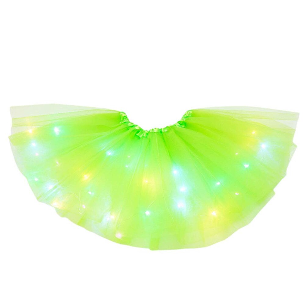 Kinderen Verjaardag Dans Lichten Tutu Mesh Rokken Led Light Up Tule Tutu Rokken Verjaardagsfeestje Kinderen Tutu Rok Met licht: I