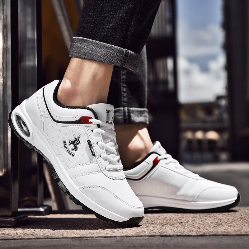 Spring Golf Shoes Leather Air Cushion Comfortable Golf Sports Coach Men's Sneakers Men's Lightweight Sneakers
