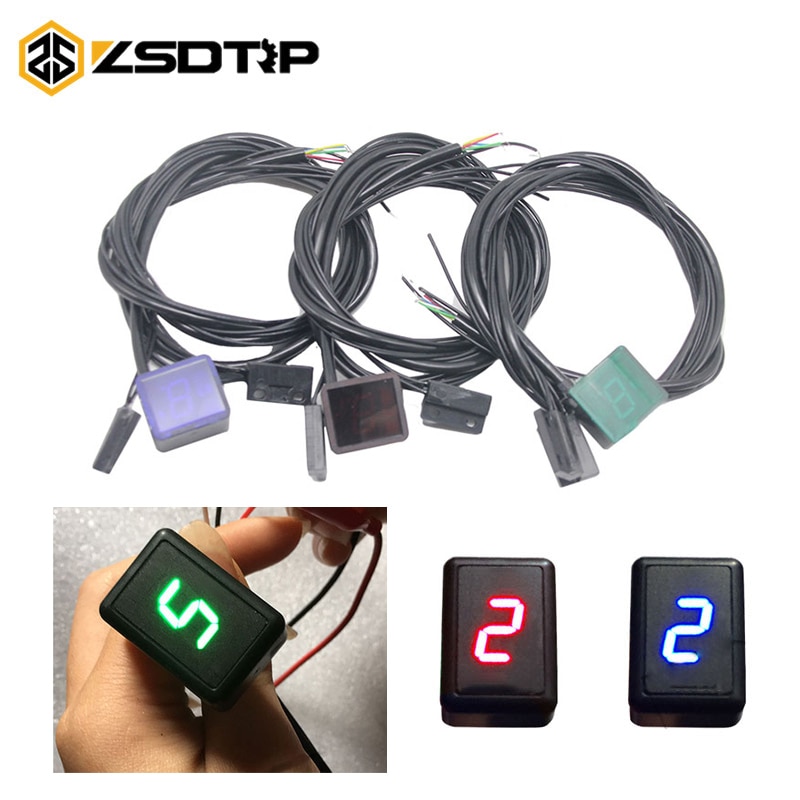 ZSDTRPMotorcycle LED Digital Gear Indicator Car-Styling For Motorcycle Light Neutral Display Shift Lever Sensor Bule Motors