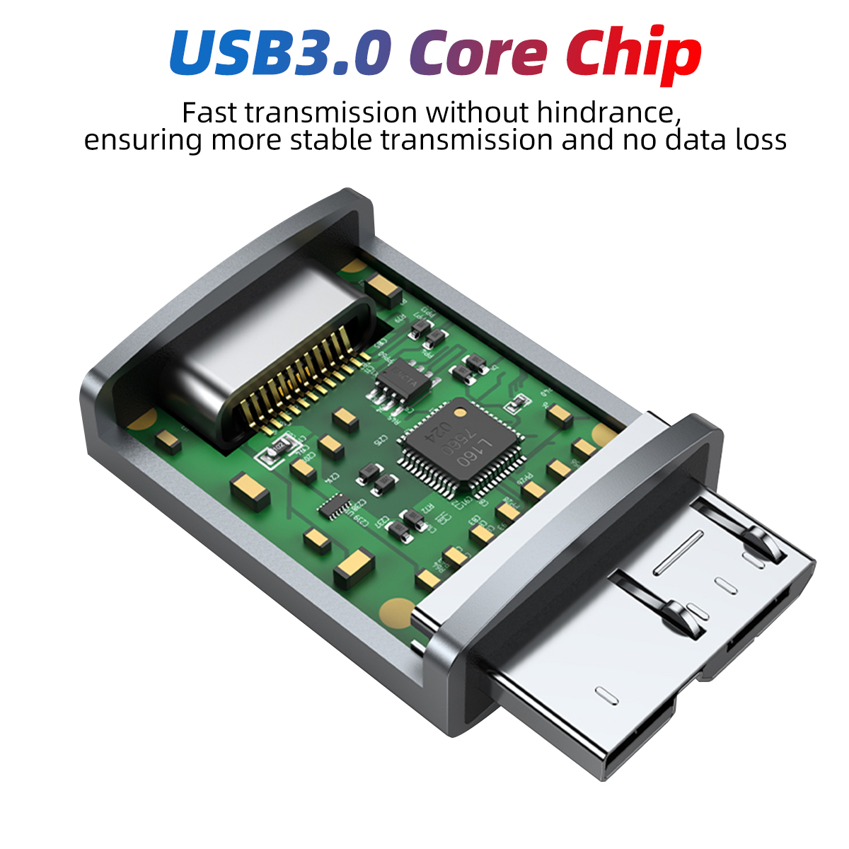 Anmone Micro B USB C 3.0 Stecker auf Typ C Buchse Adapter Typ-C USB3.0 Micro B Stecker für externe Festplatte Festplatte HDD Kabel