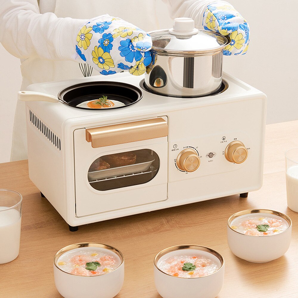 Household Breakfast Machine Oven Toaster Multifunctional Four in One Breakfast Cooking Artifact Automatic Cooker