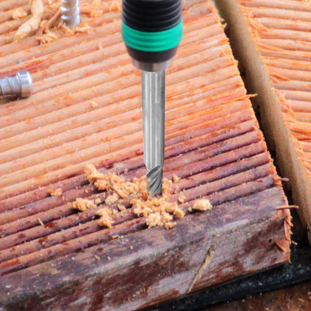 Milling Cutter Metal Drill Bit Set HSS Straight Shank Cutter 4 Blade 1.5-12mm Drills For wooding,Metal,Drilling Machine