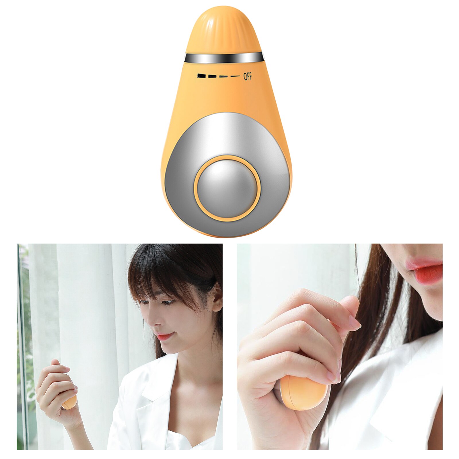 Bærbart håndholdt søvnhjælpemiddel, mikrostrøm intelligent søvnenhed hurtigt værktøj til søvnhjælp: Orange