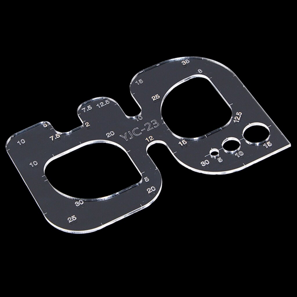 DIY Cutout Circle Corner Stitching Clear Acrylic Stencil Template Stamping