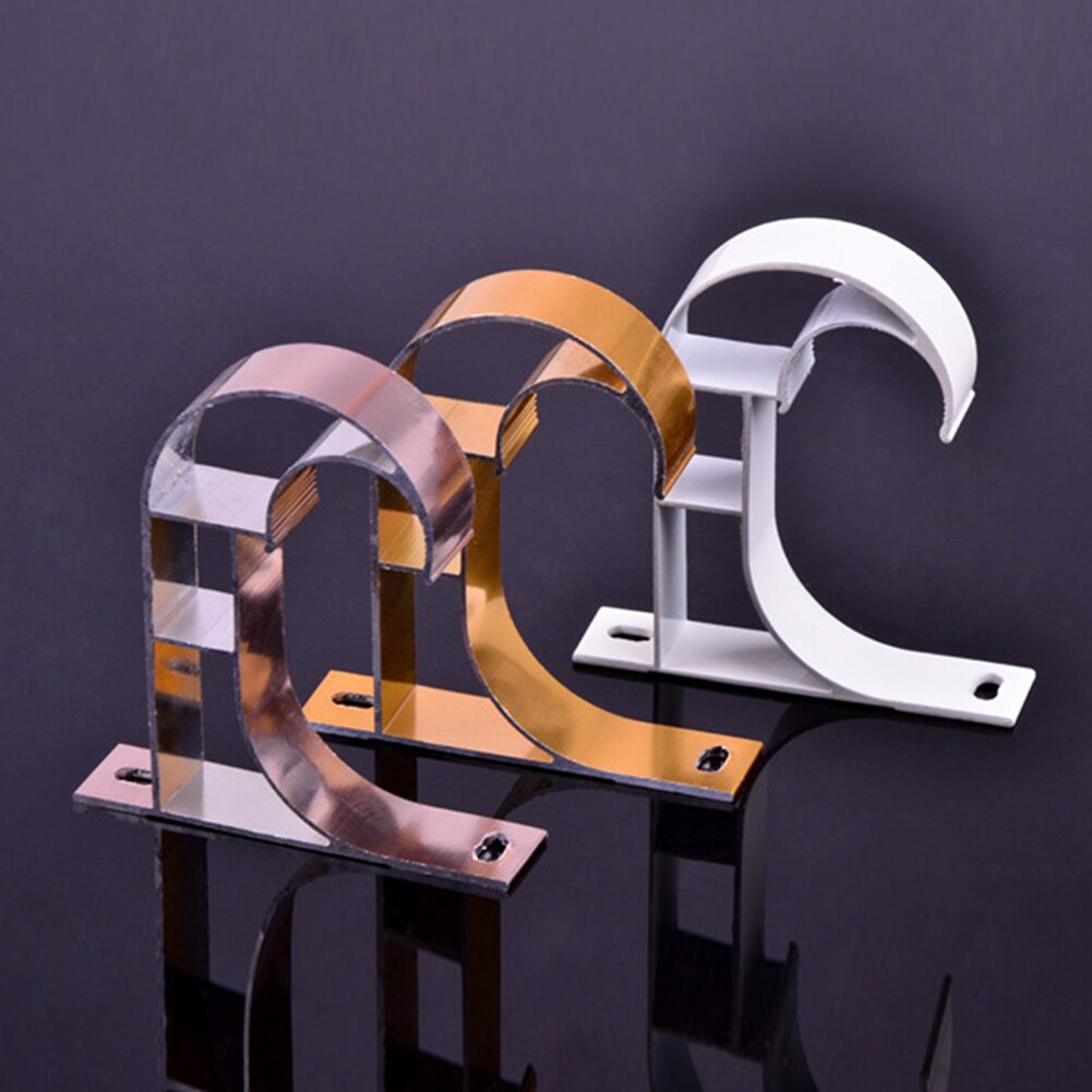 Soporte de barra colgante para cortina, aleación de aluminio, color marrón, soportes barra de cortina, montaje DIY, cortina, decoración del hogar