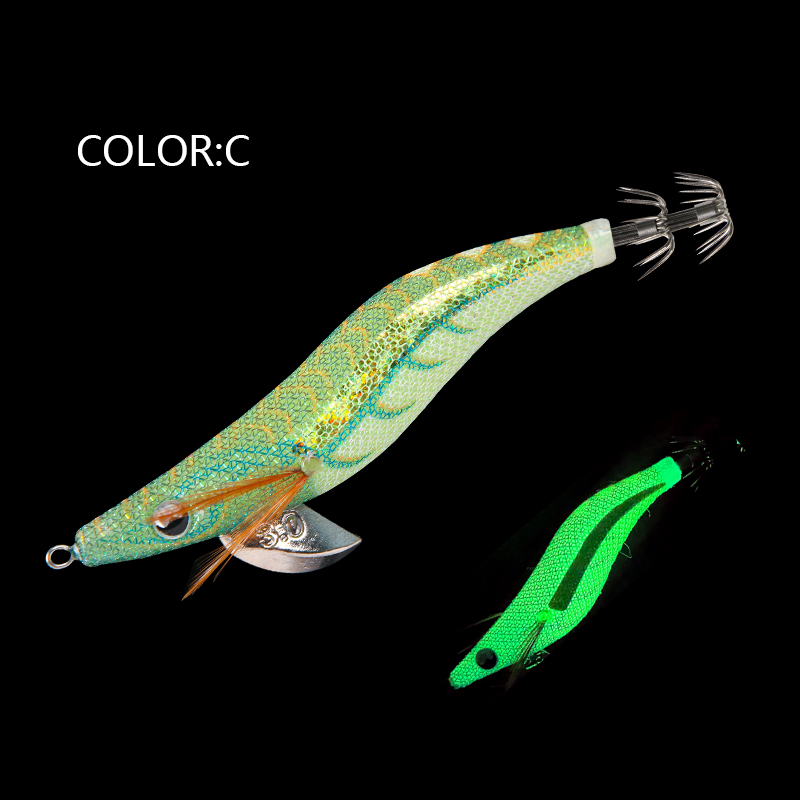 LETOYO 2.5 # 3.0 # 3.5 # Inktvis aas Lichtgevende inktvis Jig Vissen Lokken Kunstaas Voor Webvoet Octopus Inktvis zeevissen lokken: 40 mm / WIT