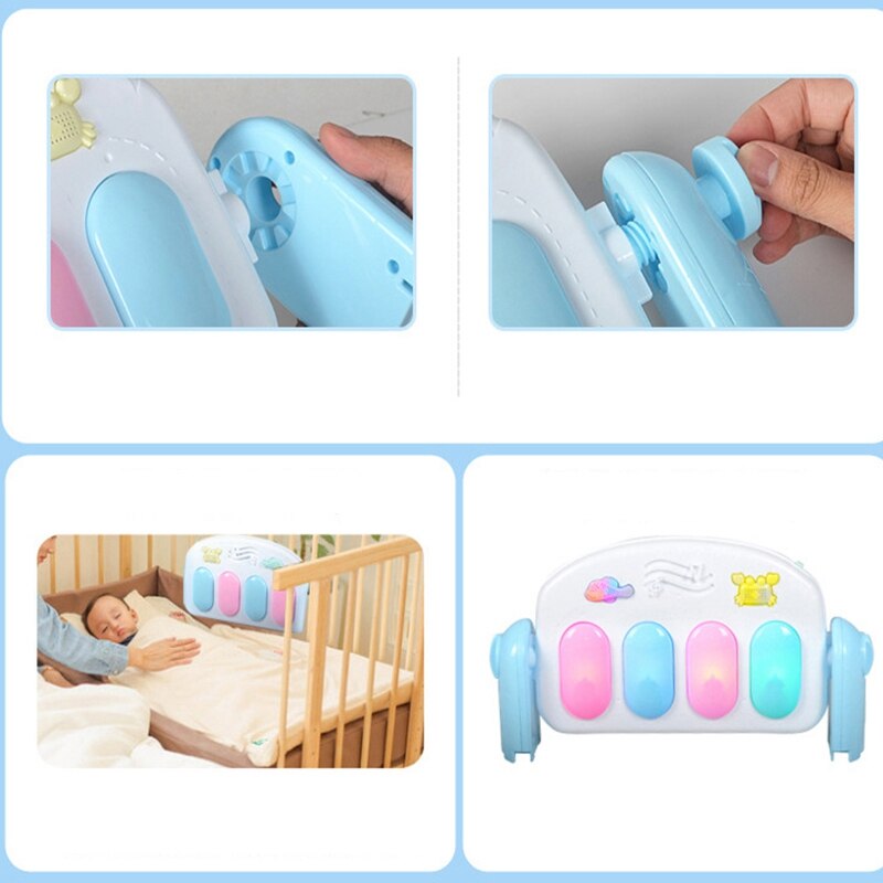 Baby Speelkleed Gym Speelgoed Gaming Tapijt 0-36 Maanden Zachte Verlichting Rammelaars Kinderen Muziek Mat Baby educatief Speelgoed Rood