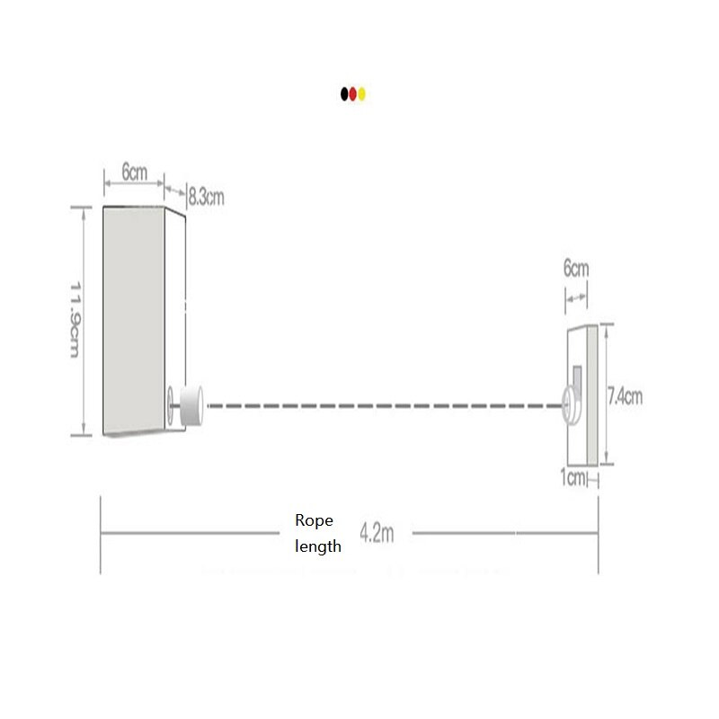Waslijnen zonder gaten boren binnen en buiten uittrekbare waslijn touw waslijn met ophanggat organizer