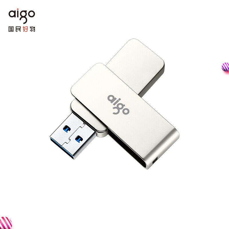 aigo USB3.0 Flash Drive 16GB 32GB 64GB U Disk Fast Mobile Solid State Drive for PC Laptop Compute: 16GB