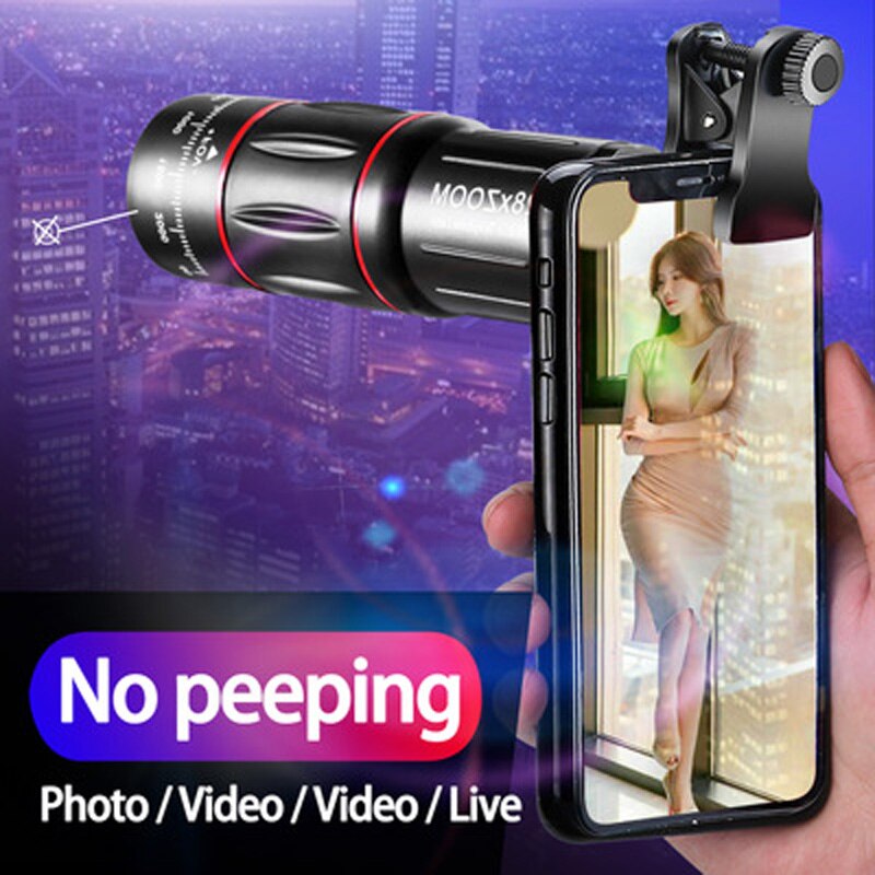 28 Times Telephoto Mobile Phone Lens HD Camera Mobile Phone External Camera Suitable for Apple Samsung and Other Mobile Phones