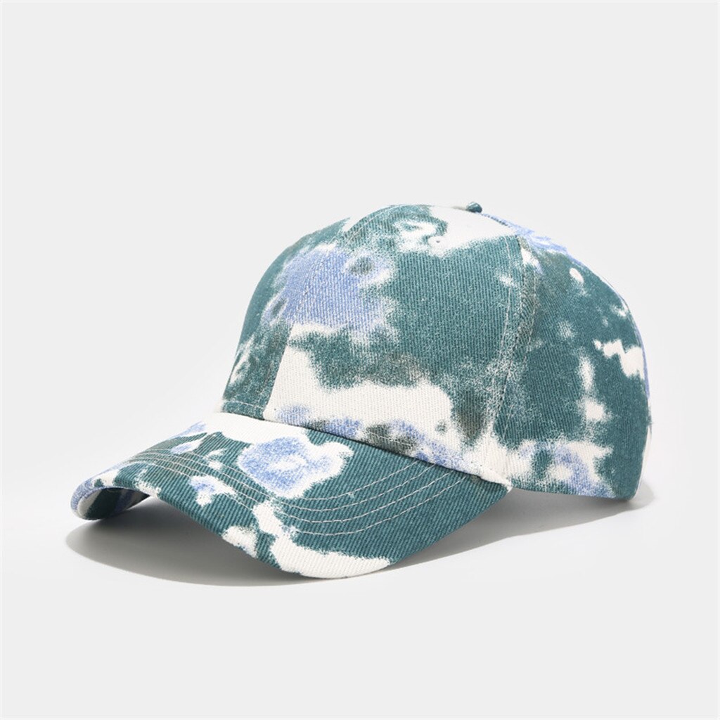 Tie-Dye Printing Ladies And Men's Baseball Caps Men And Women Couples Colorful Baseball Caps Adjustable Caps Sun Hats: GN