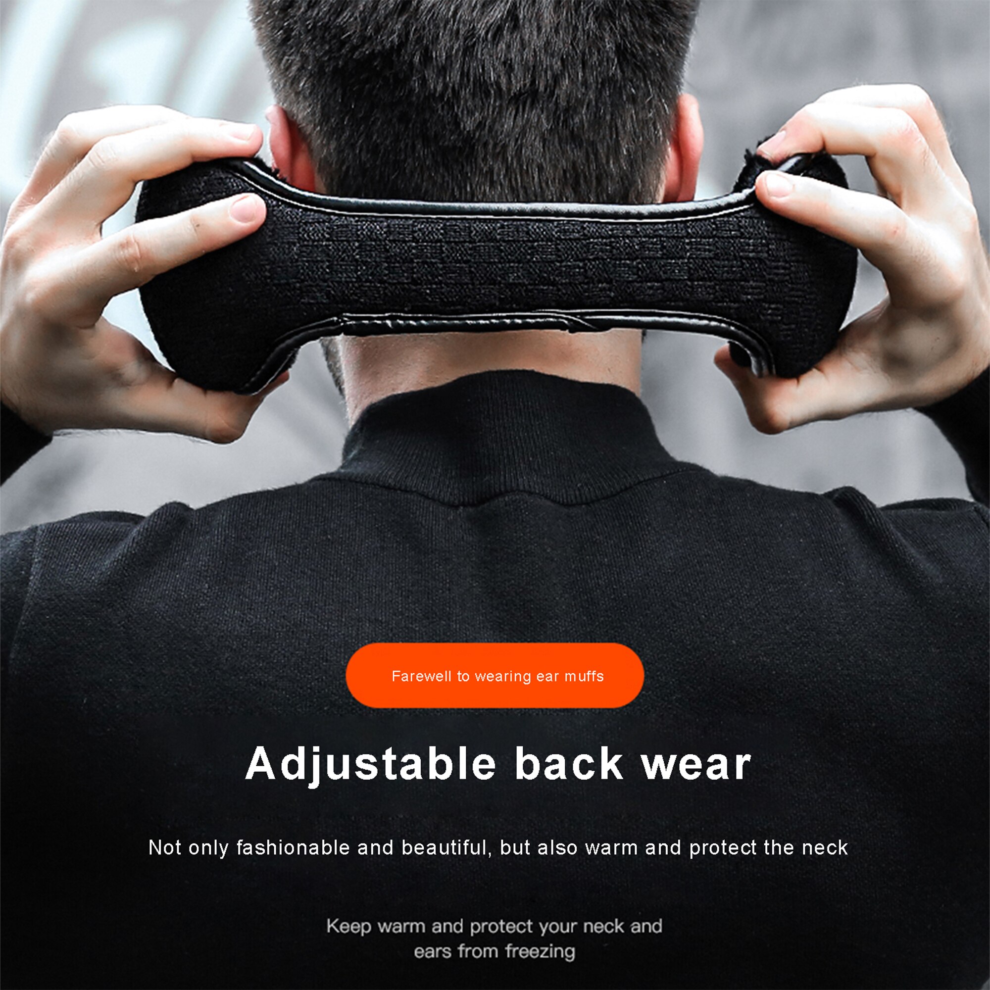 Oorwarmers voor dames en heren, winddicht, opvouwbaar, fleece, warm en zacht, voor in de winter, fietsen, hardlopen en skiën