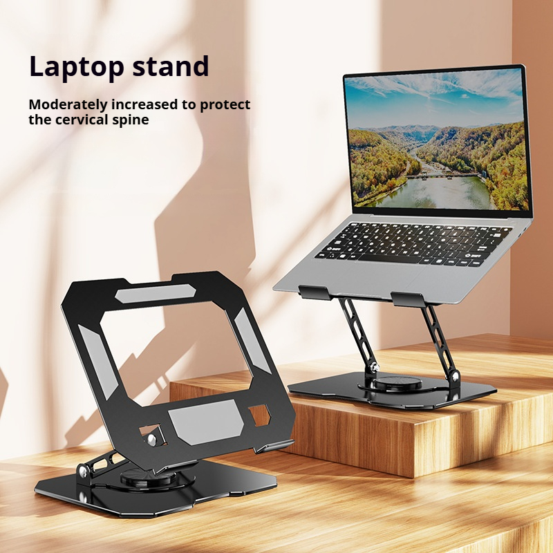 Soporte ajustable para ordenador portátil, elevador de escritorio giratorio plegable, Base de refrigeración mejorada, soporte para tabletas, soporte para ordenador portátil, escritorio de pie
