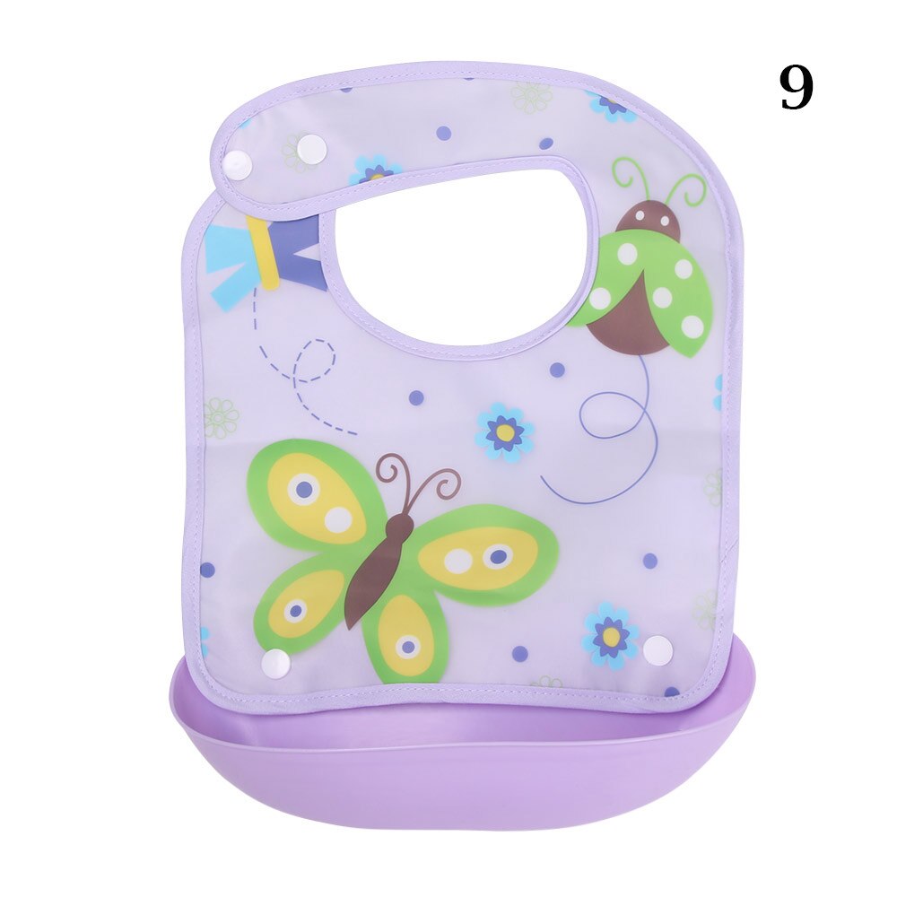 Cute Cartoons Bibs for Baby Children Waterproof EVA Removable Washable Bib Feeding Apron Saliva Bib Towel Accessories: 09