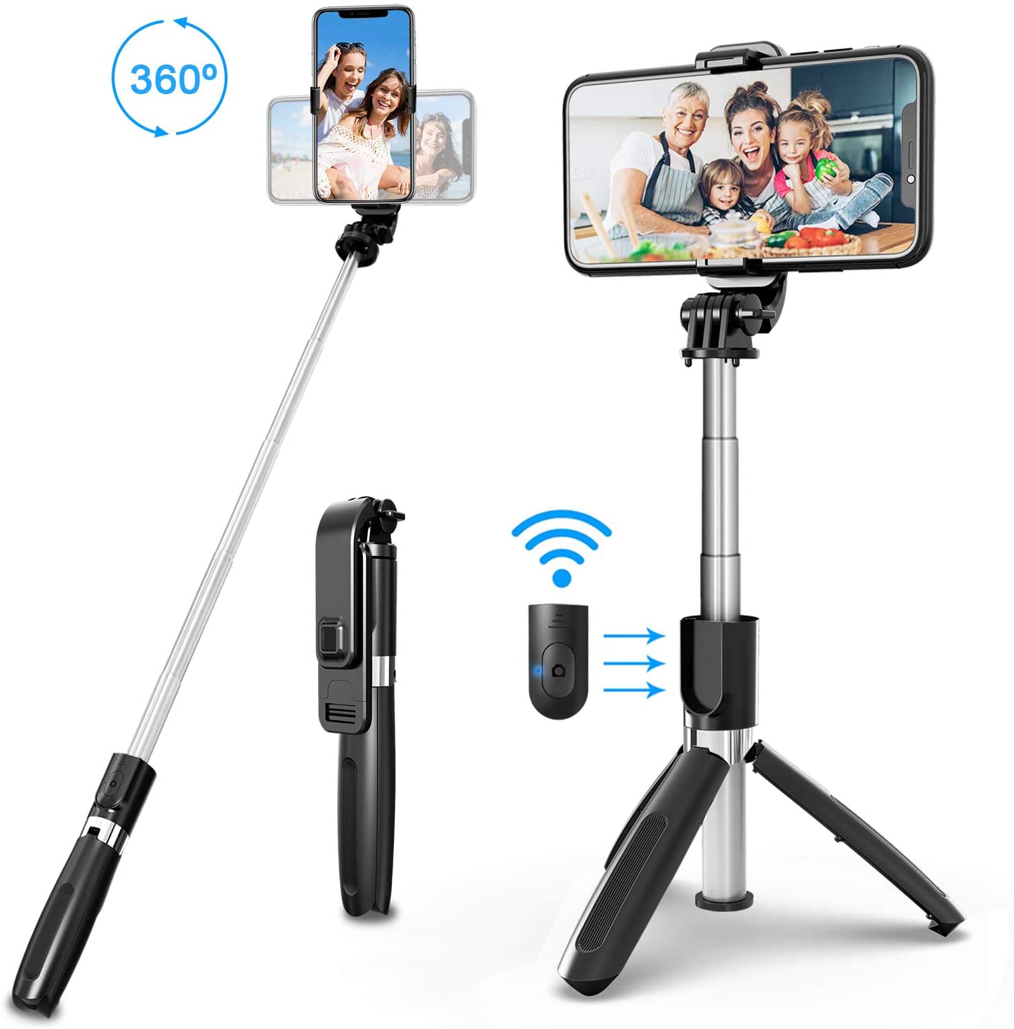 Draadloze Bluetooth Selfie Stok Uitschuifbare Statief Opvouwbare Monopods Universal Selfie Stok Statief Voor Iphone Camera Smartphones