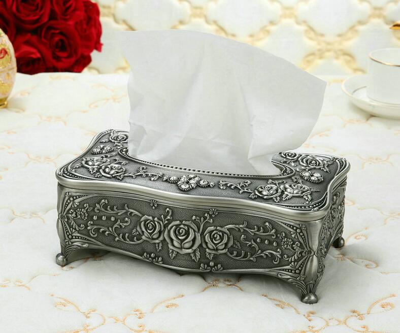 classic metal tissue box holder napkin box kleenex box kitchen tissue holder for table decorationZJH084
