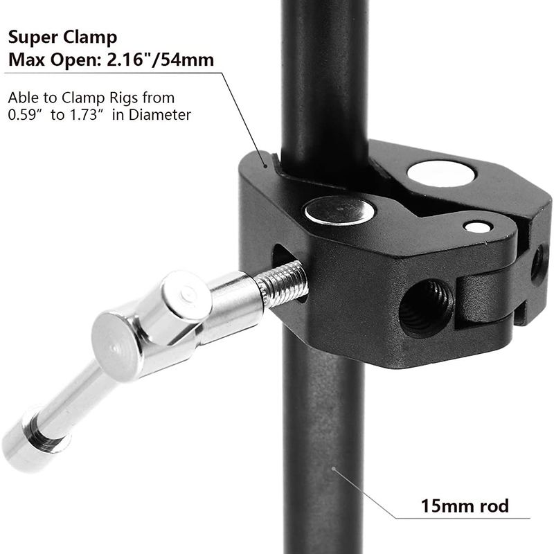 Hfes dslr-kugelkopf-schuhhalterung, kamera-kugelkopfklemme , 1/4 zoll ,  -20 stativkopf-schuhadapter und coole superklemme