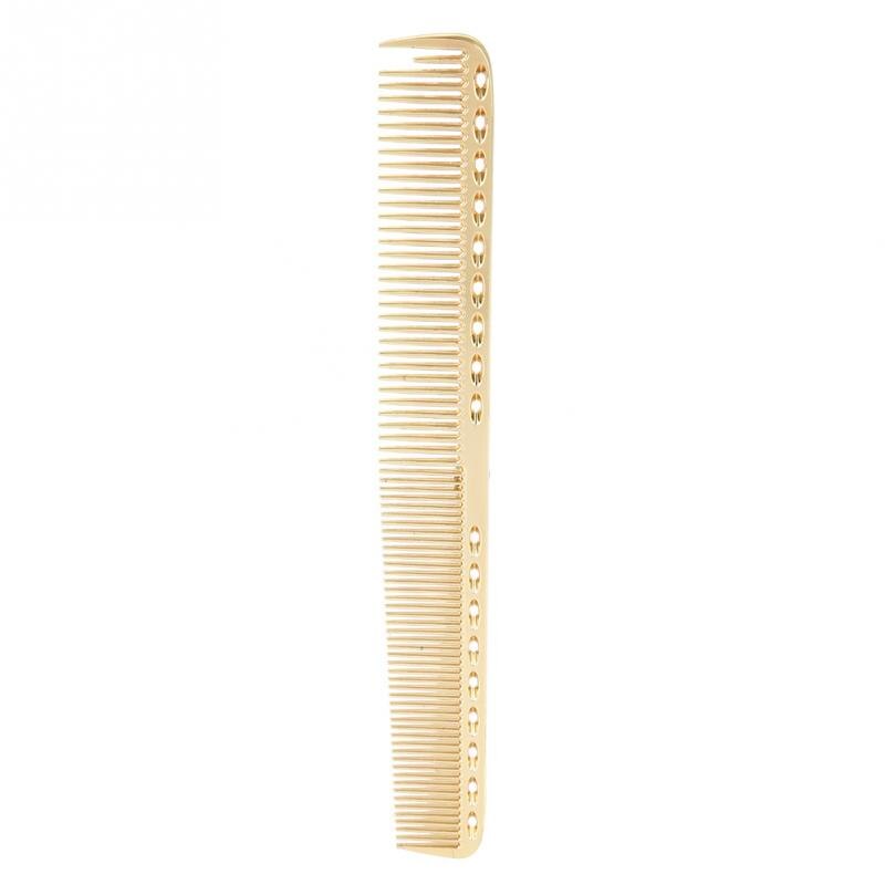 Hair Comb Space Aluminum Stainless Steel Anti- static Comb Beauty Tools For Salon Hairdressing Brush With Handle: Gold02