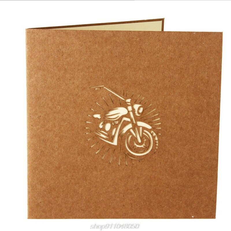 3D Up Greeting Cards Motorcycle Birthday Easter Thank You Christmas N23 20: Default Title