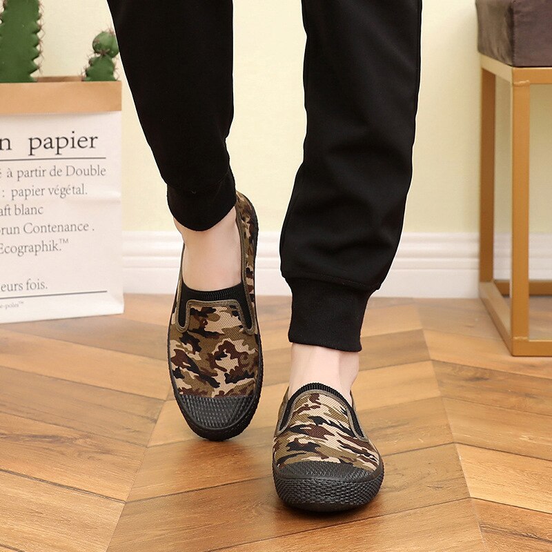 Chaussures de Camouflage classiques à enfiler pour hommes, chaussures antidérapantes, confortables, légères, à la , pour homme, grande taille, collection chaussures décontractées