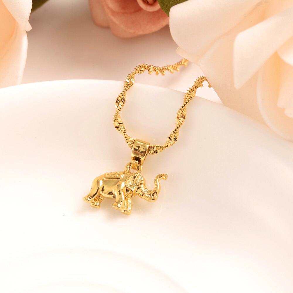 Bangrui mutter kinder gold charms elefantenanhänger halskette herren schmuckfabrik hochzeit brautparty