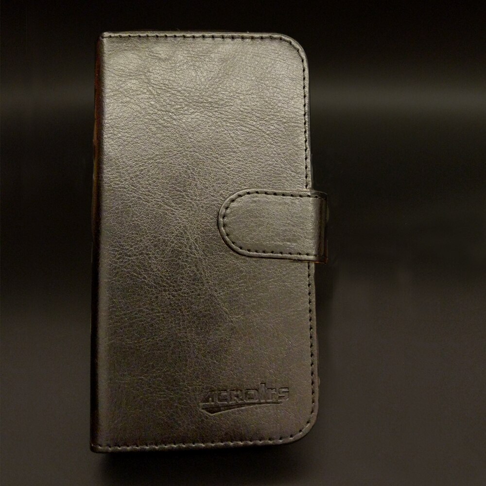 Motorola Moto E3 Case 5 "Nieuw! 6 Kleuren Luxe Lederen Beschermende Speciale Telefoonhoes Creditcard Portemonnee: Black