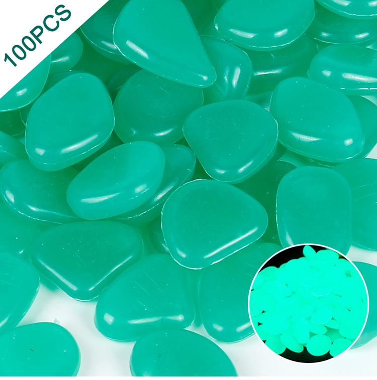 Luminous Garden Pebbles - Glow in the Dark Rocks for Outdoor Pool, Walkways, Patio, Lawn Decoration: 10
