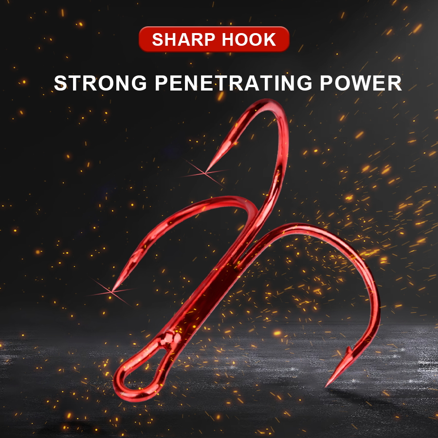 Ami da trekking rossi pesce re 2/0 #-6 # ami da pesca in acqua salata ami da pesca in acciaio ad contralto tenore di carbonio ami ad alta resistenza attrezzatura da pesca