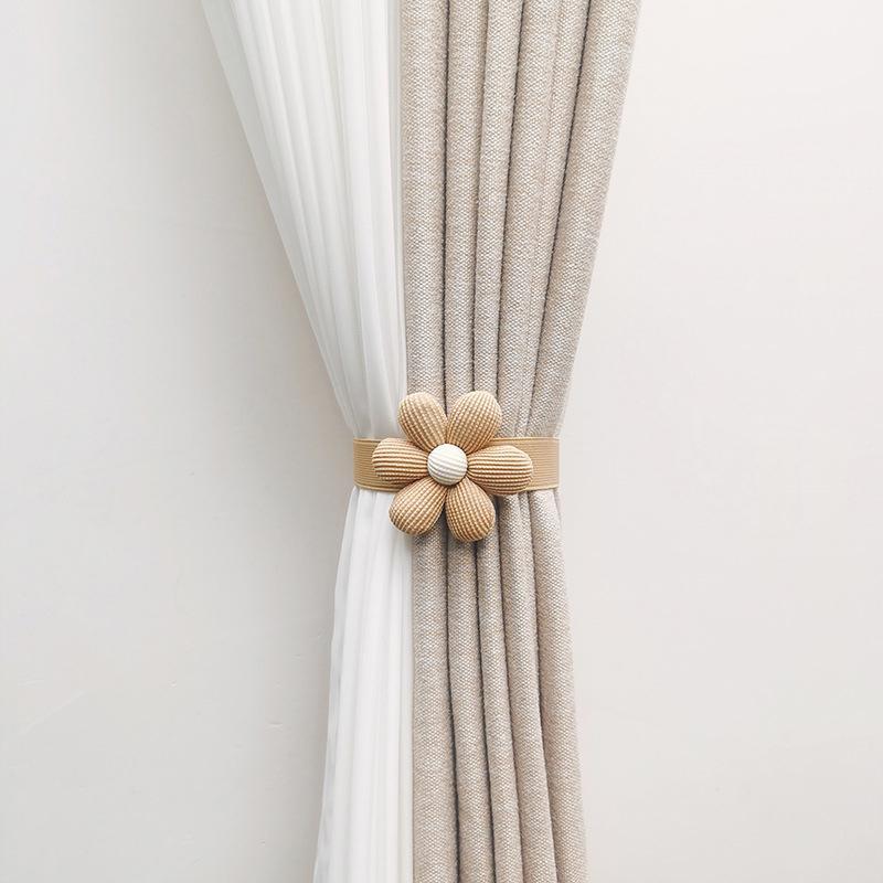 Vorm Gordijn Tieback 1 Stuks Bloem Elastische Band Gordijn Gespen Magnetische Gesp Gordijn Touw Houders Kinderkamer Home Decor: Blauw