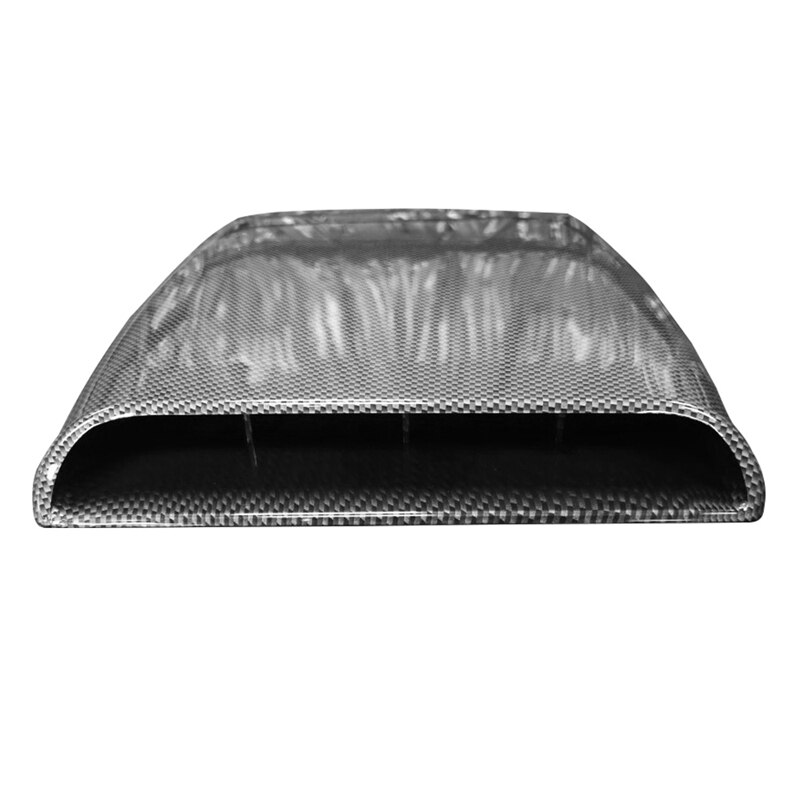 Universal Car Decorative Air Flow Intake Hood Scoop Turbo Bonnet Vent Cover Hood Car Styling: White