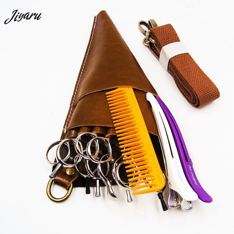 Newest Faux Leather Scissor Bags Hairdressing Crossbody Bag Barber Scissor Storage Bag Hair Scissors Comb Bags