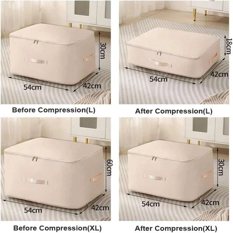 Sac de rangement à Compression anti-poussière, sac de rangement de grande capacité, résistant à l'humidité pour vêtements, couette, sac mobile, organisateur d'auto-Compression