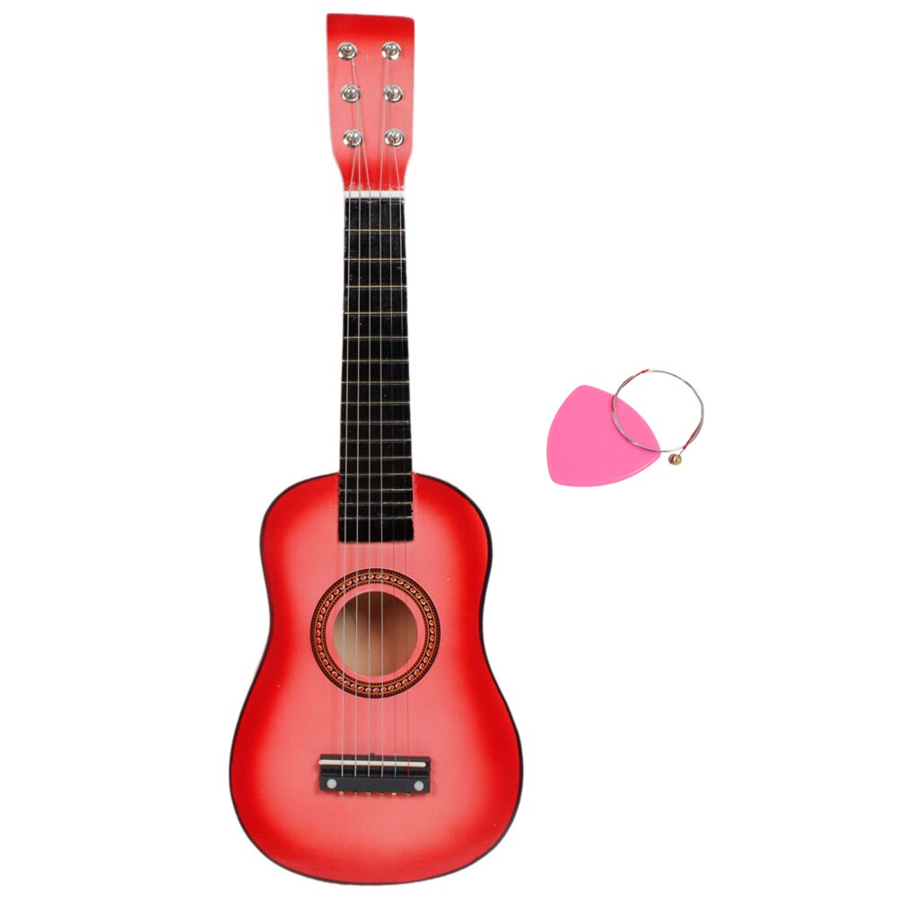 1pc akustisk guitar nyttig 23 tommer guitar musikinstrument guitar til hjemmet: Vandmelon rød