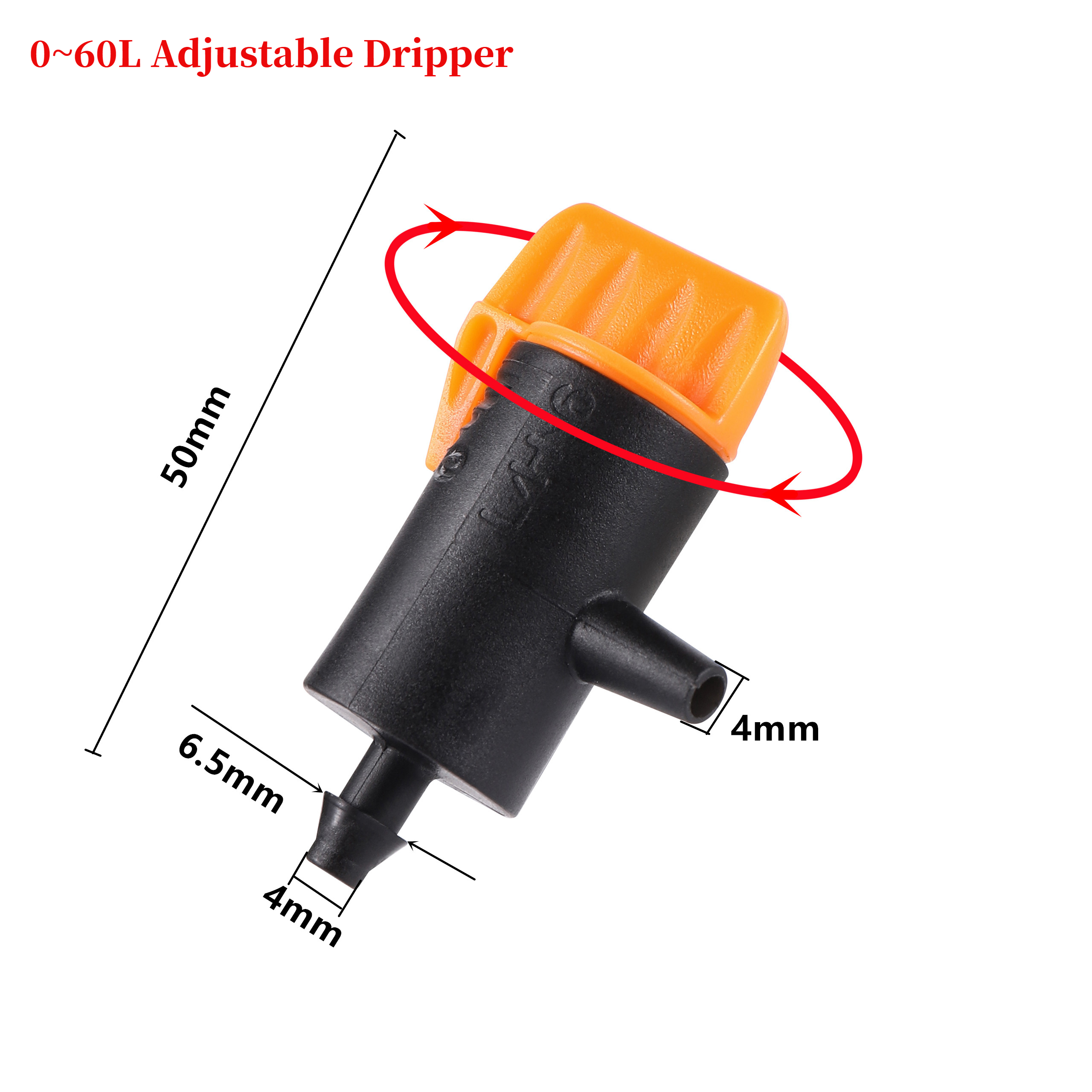 Micro Dripper Datatable 10Pcs 0~60L Micro Drip Irrigation System Tool Adju... – Grandado
